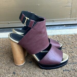 Rodebjer Leather Slingback Sandals Bohemian Festival Made in Portugal Sz 39